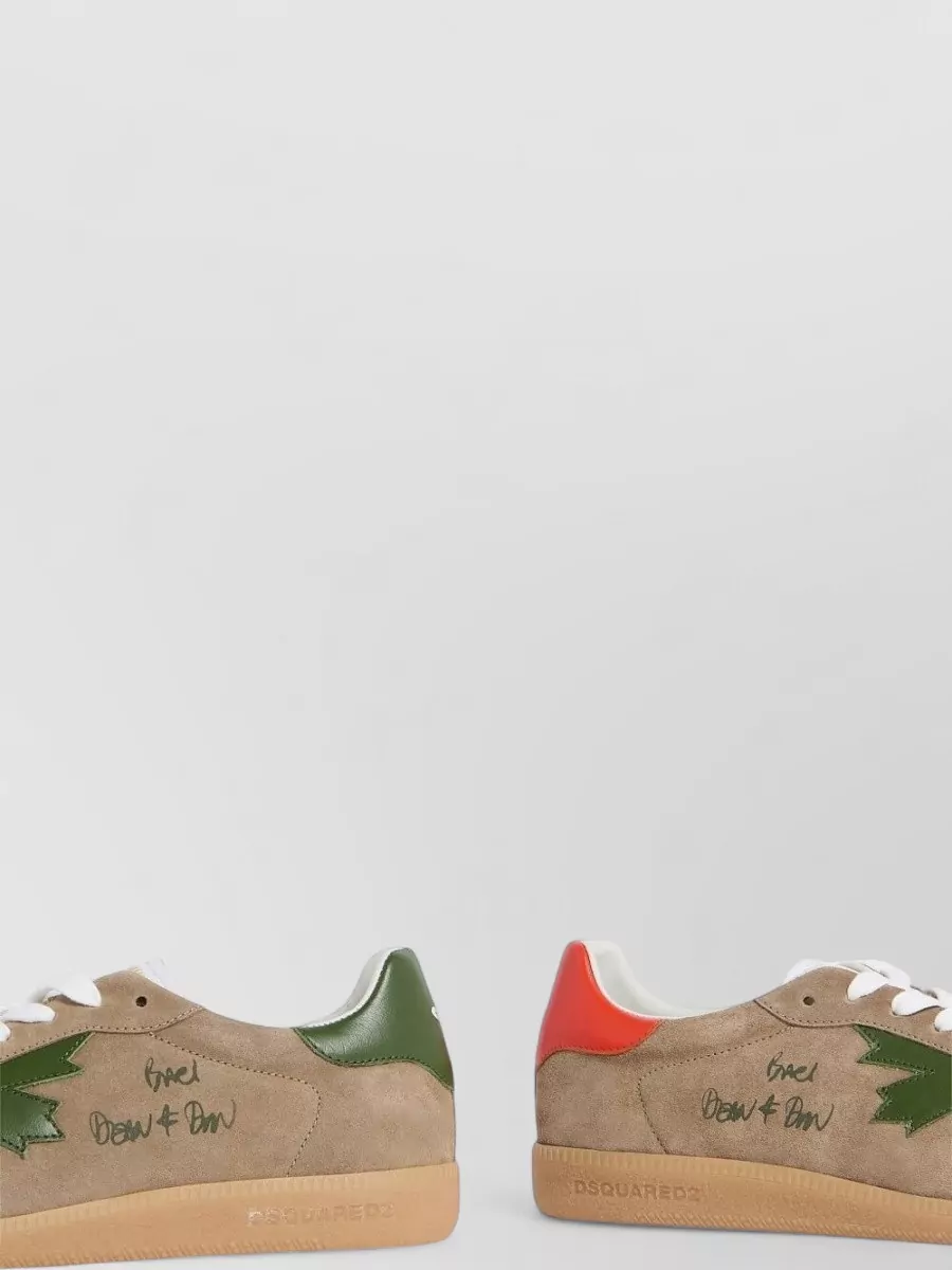 Dsquared2 Urban Rebels Sneakers Suede Contrast Heel