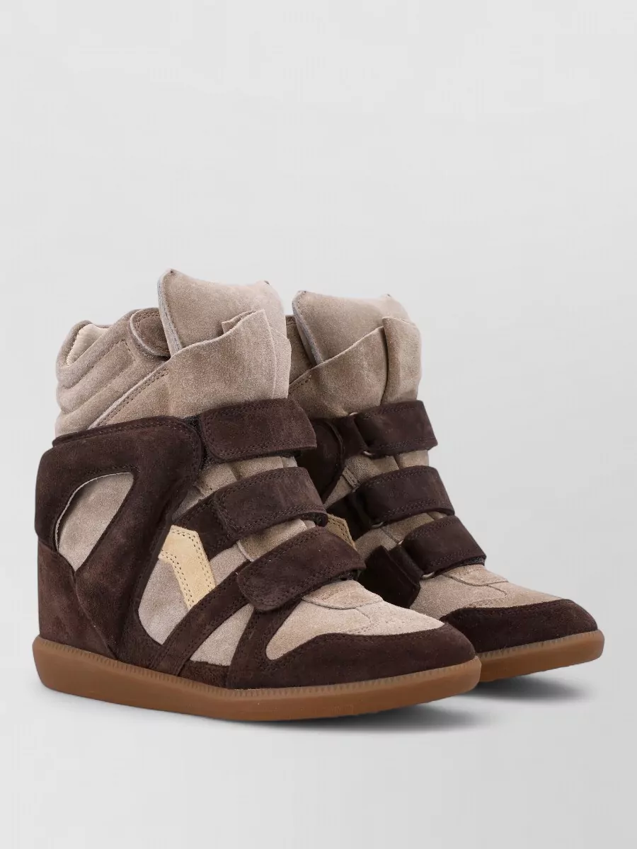 Isabel Marant leather high-top wedge sneakers