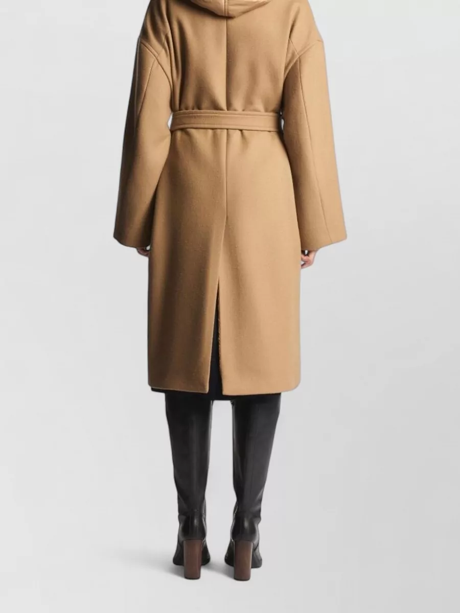Fay Quilted Hooded Belted Long Coat