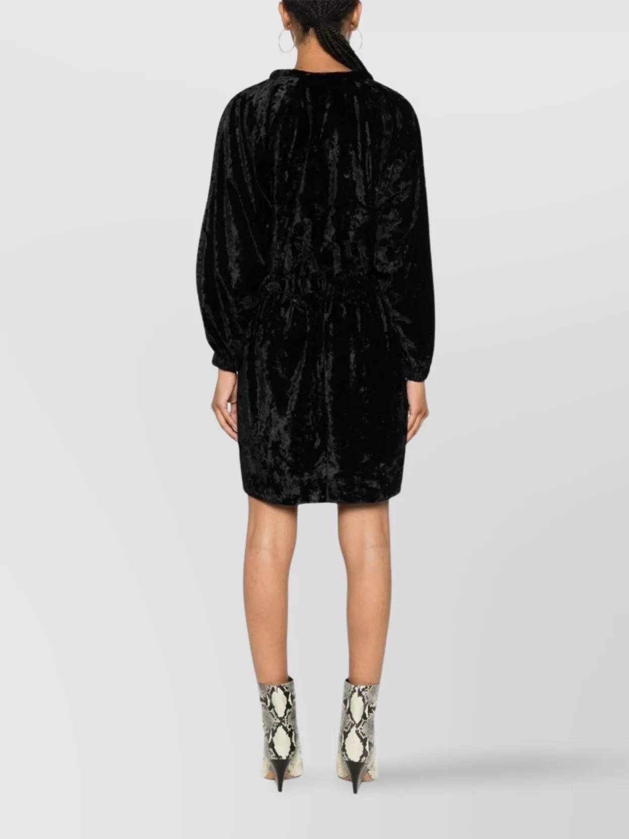 Isabel Marant Velvet Dress With Long Sleeves And Relaxed Fit