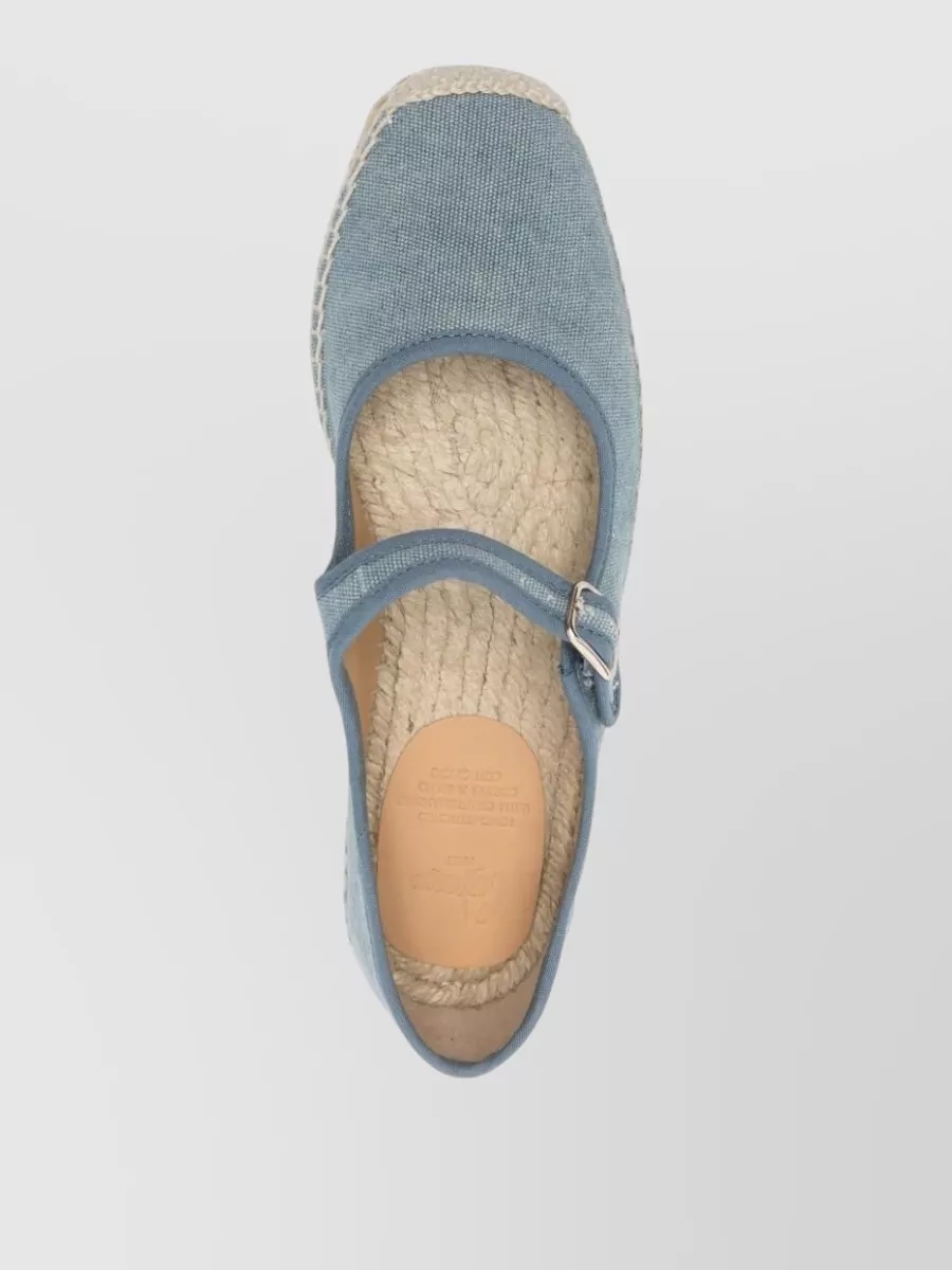 Castaner Leather Strap Detail Espadrilles