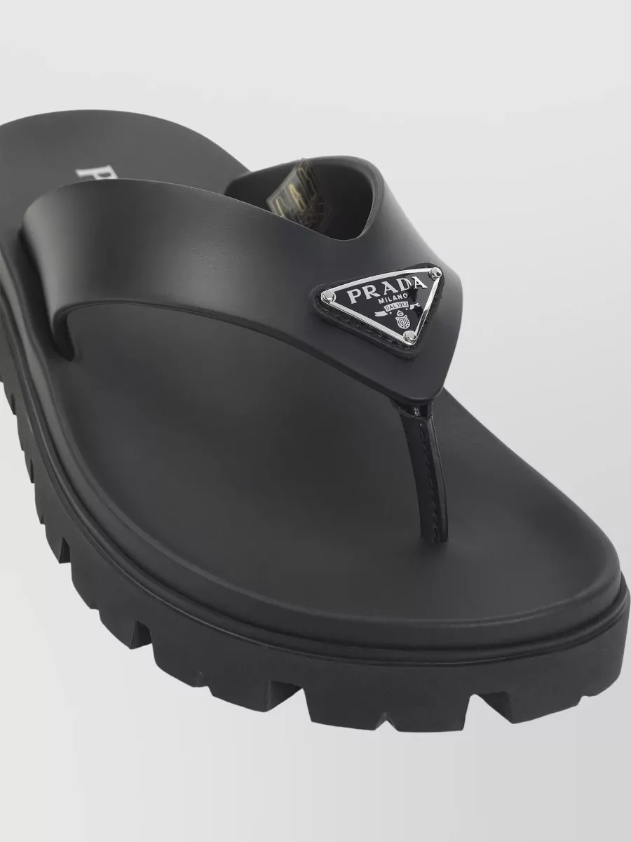 Prada Rubber Thong Sandals