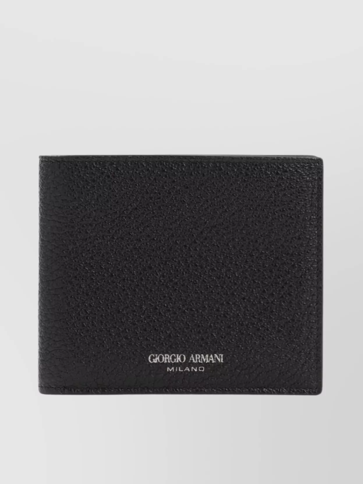 Giorgio Armani Textured Bi-Fold Leather Wallet