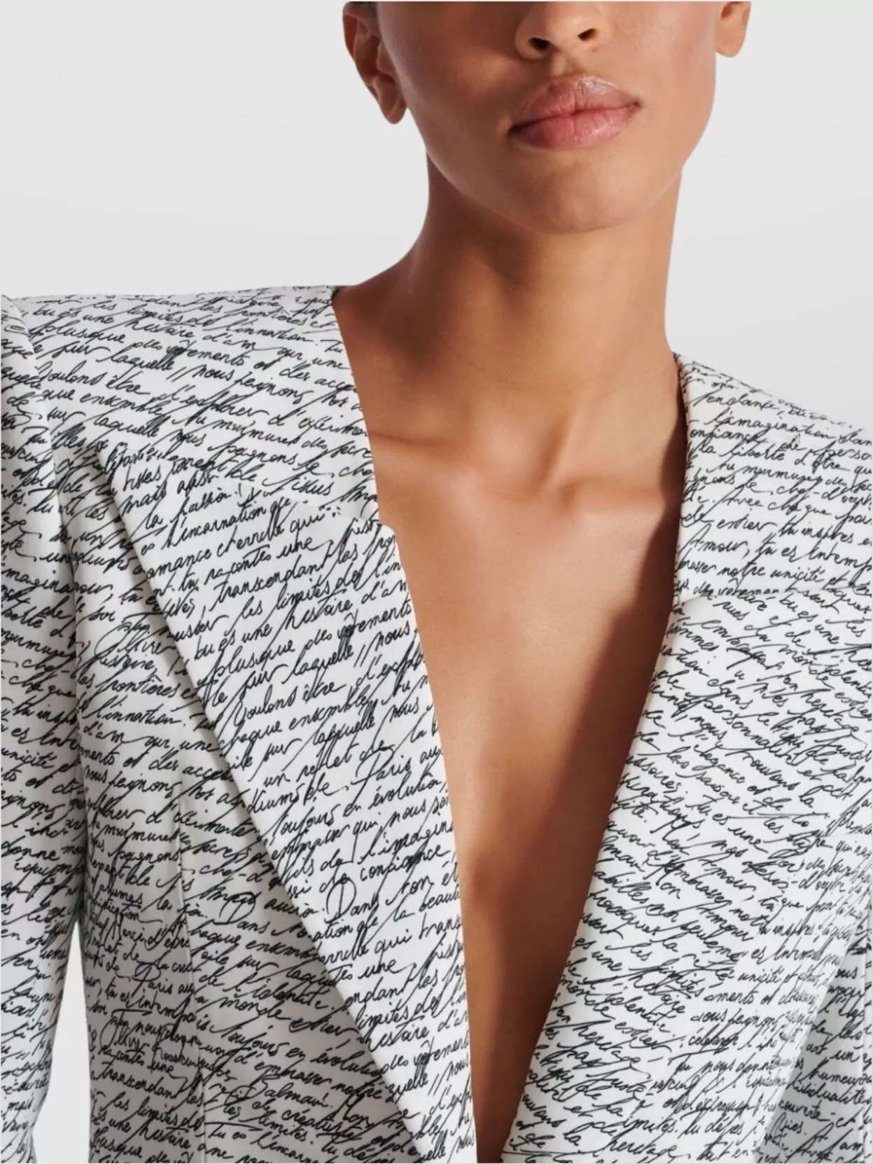 Shop Balmain Tailored Script Print Blazer