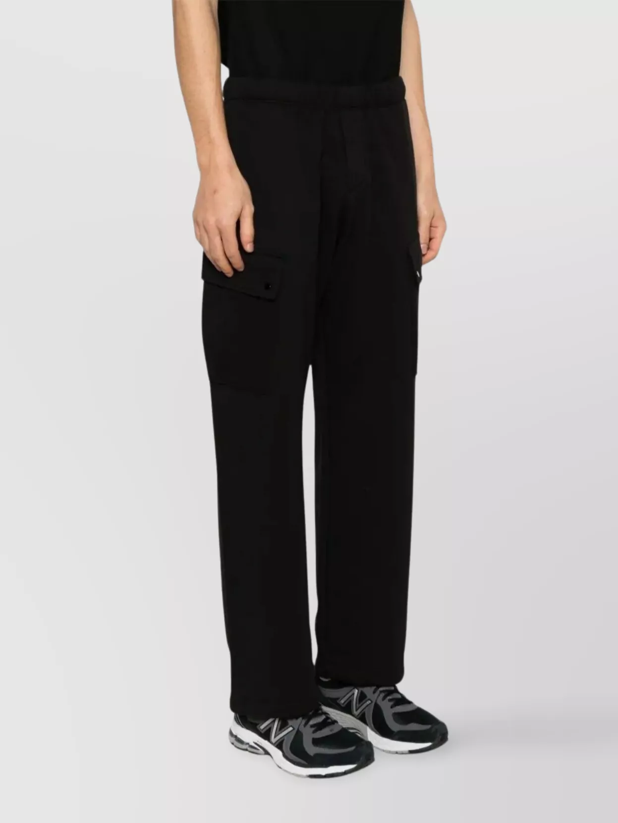 C.p. Company Raised Fleece Cargo Pant With Drawstring Waist