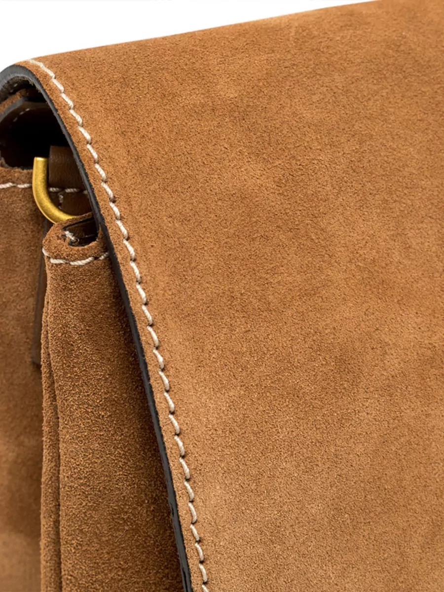 Gianni Chiarini Suede Crossbody Bag Adjustable Strap Detailing