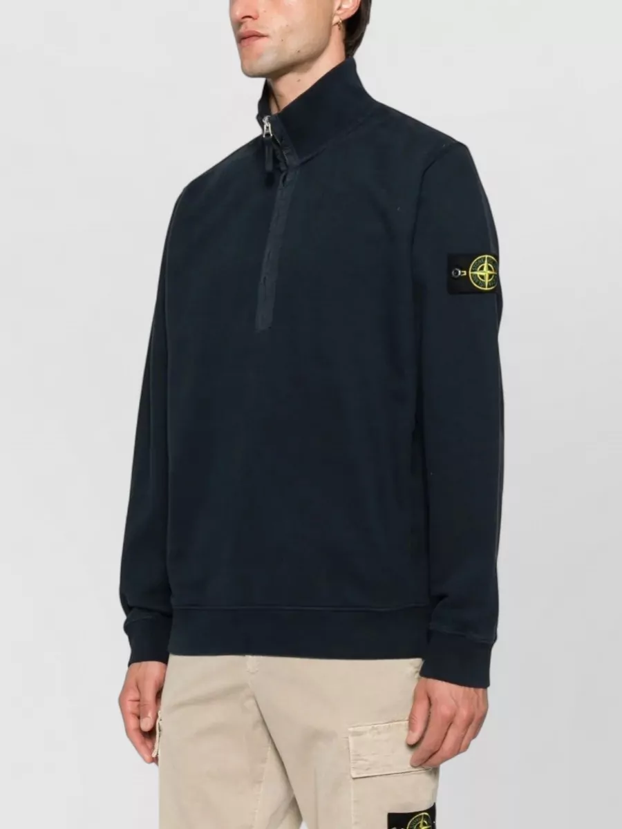 Stone Island Cotton Half-Zip Sweatshirt