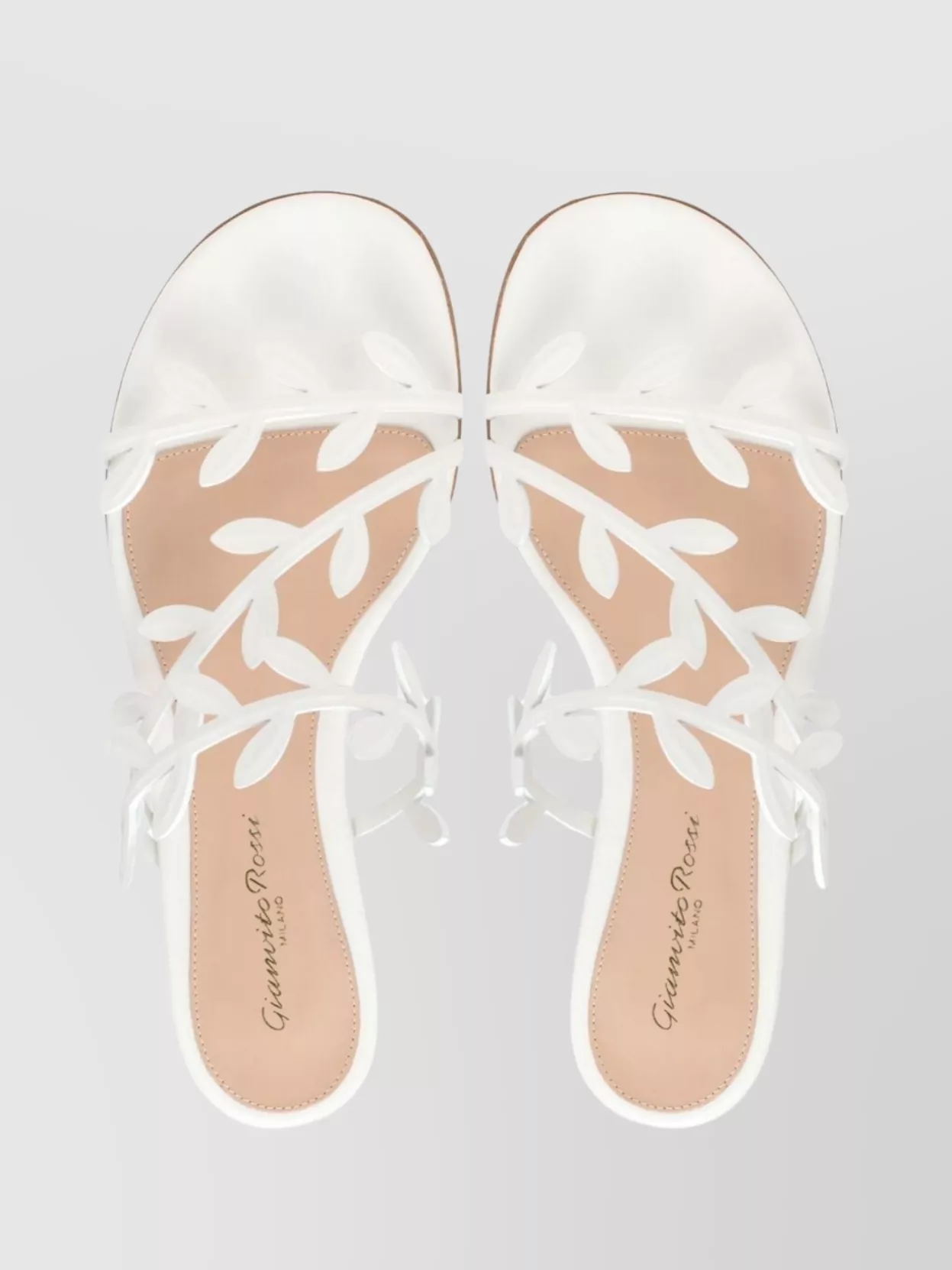 Gianvito Rossi Leaf Embellished Open Toe Sandals