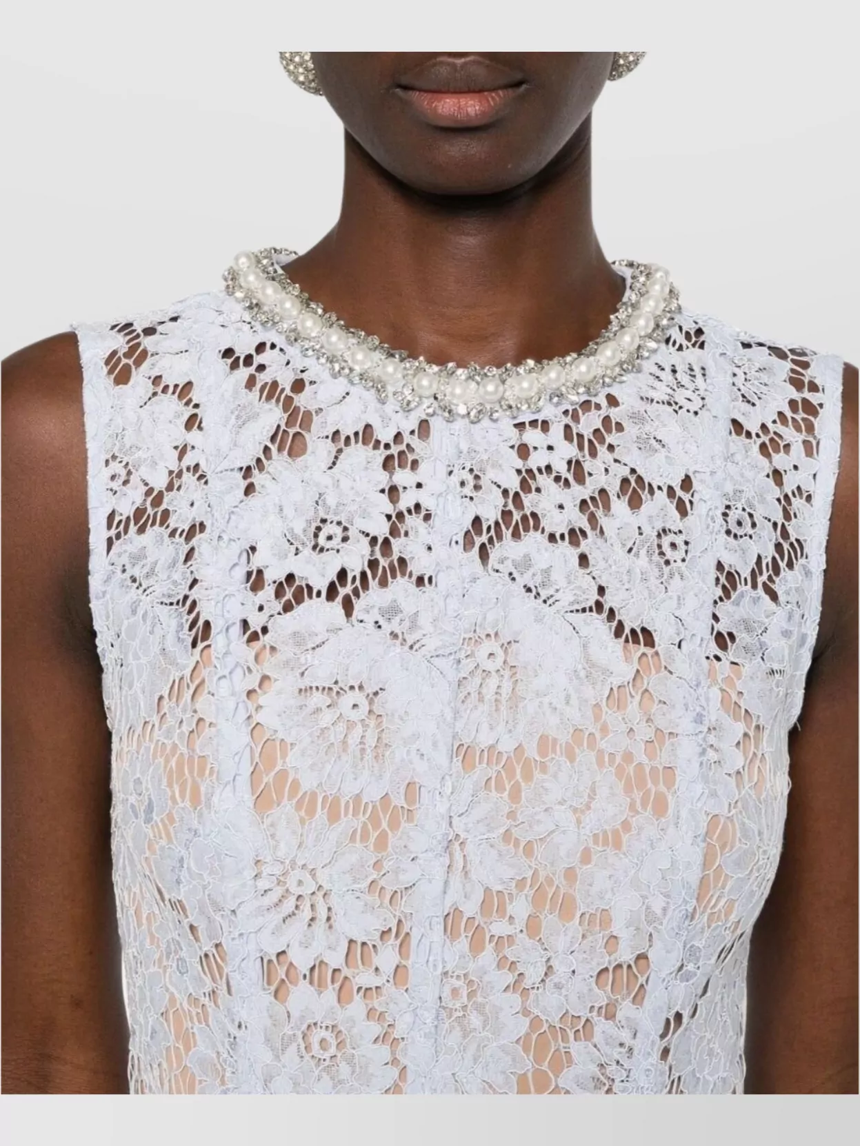 Self-portrait Self Portrait Lace Pearl Midi Dress