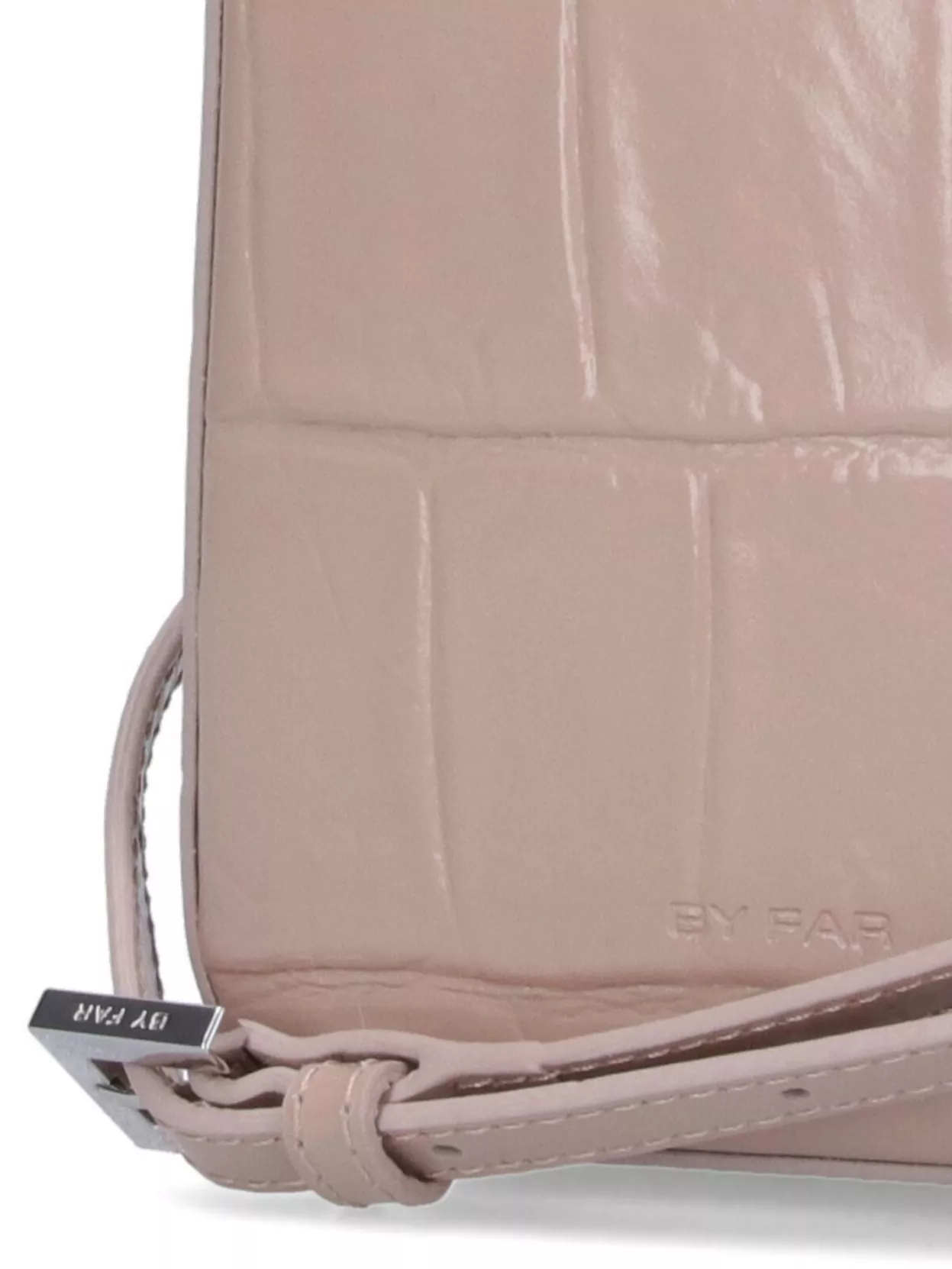 By Far Rectangular Crocodile Top Handle Adjustable Strap