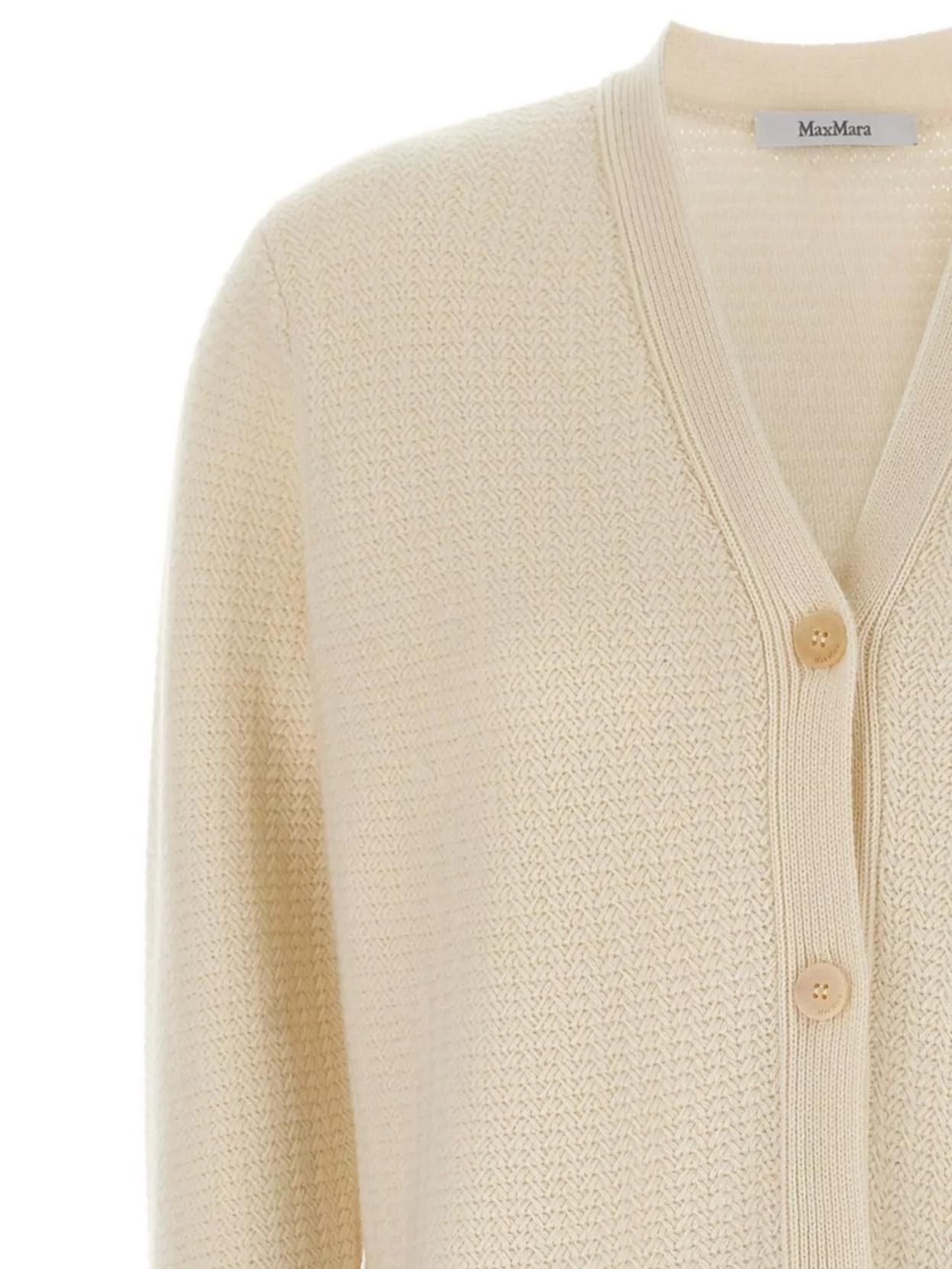 Max Mara Knit Cardigan With Ribbed Cuffs And Hem