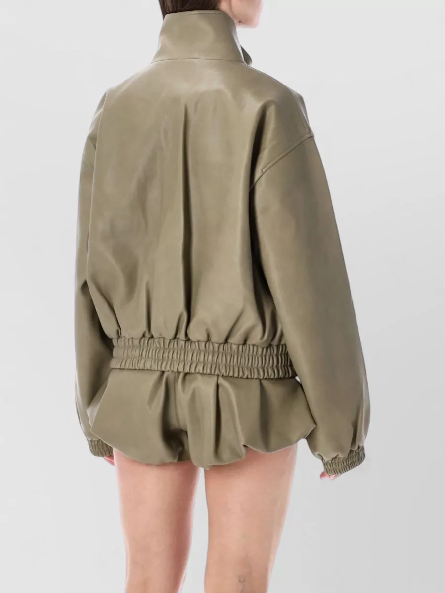 The Frankie Shop Faux Leather Bomber Jacket