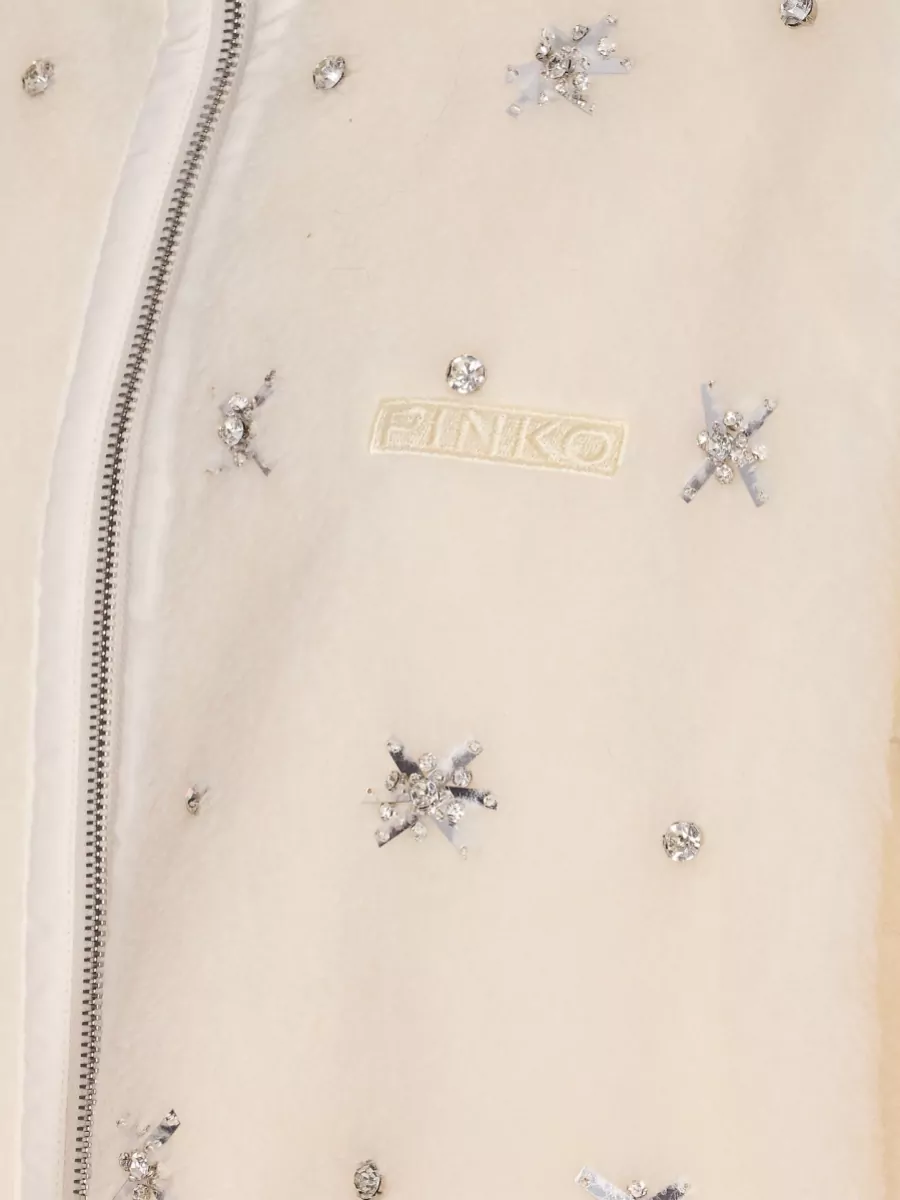 Pinko Crystal Embellished Bomber Jacket