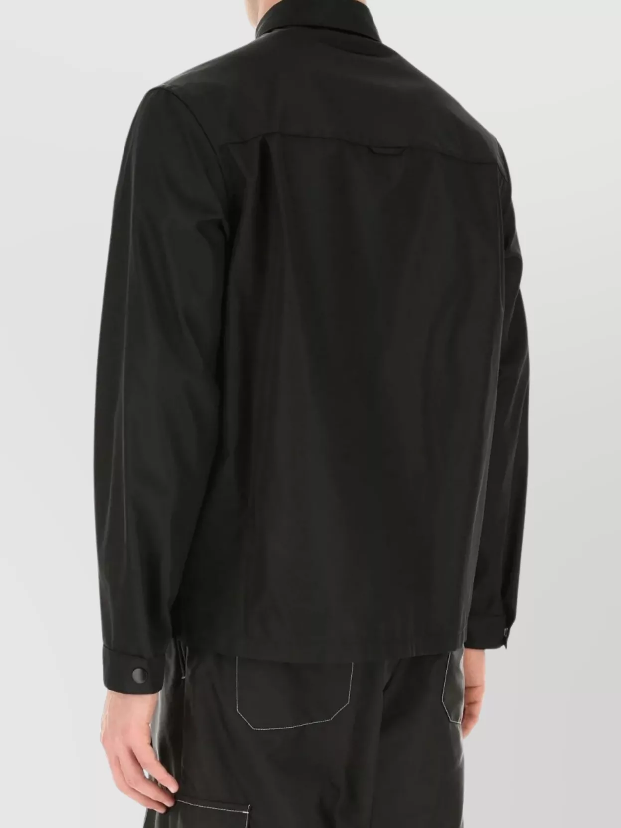 Prada Nylon Shirt With Buttoned Cuffs And Pocket