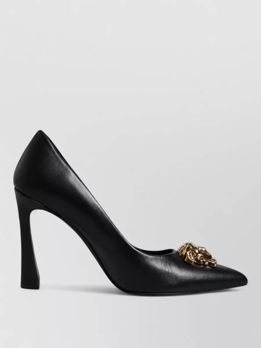 Versace Leather High-Heel Pumps
