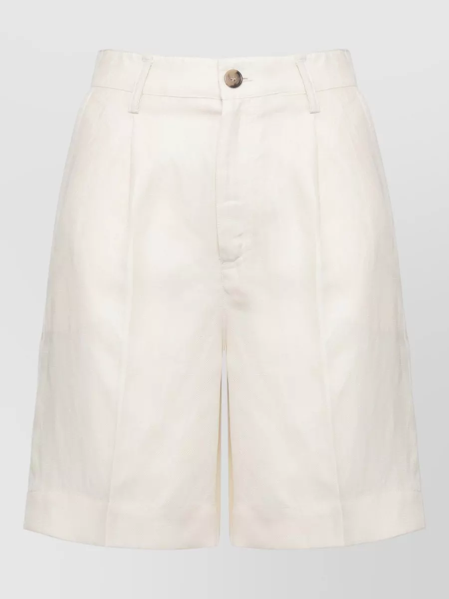 Woolrich linen blend cropped shorts