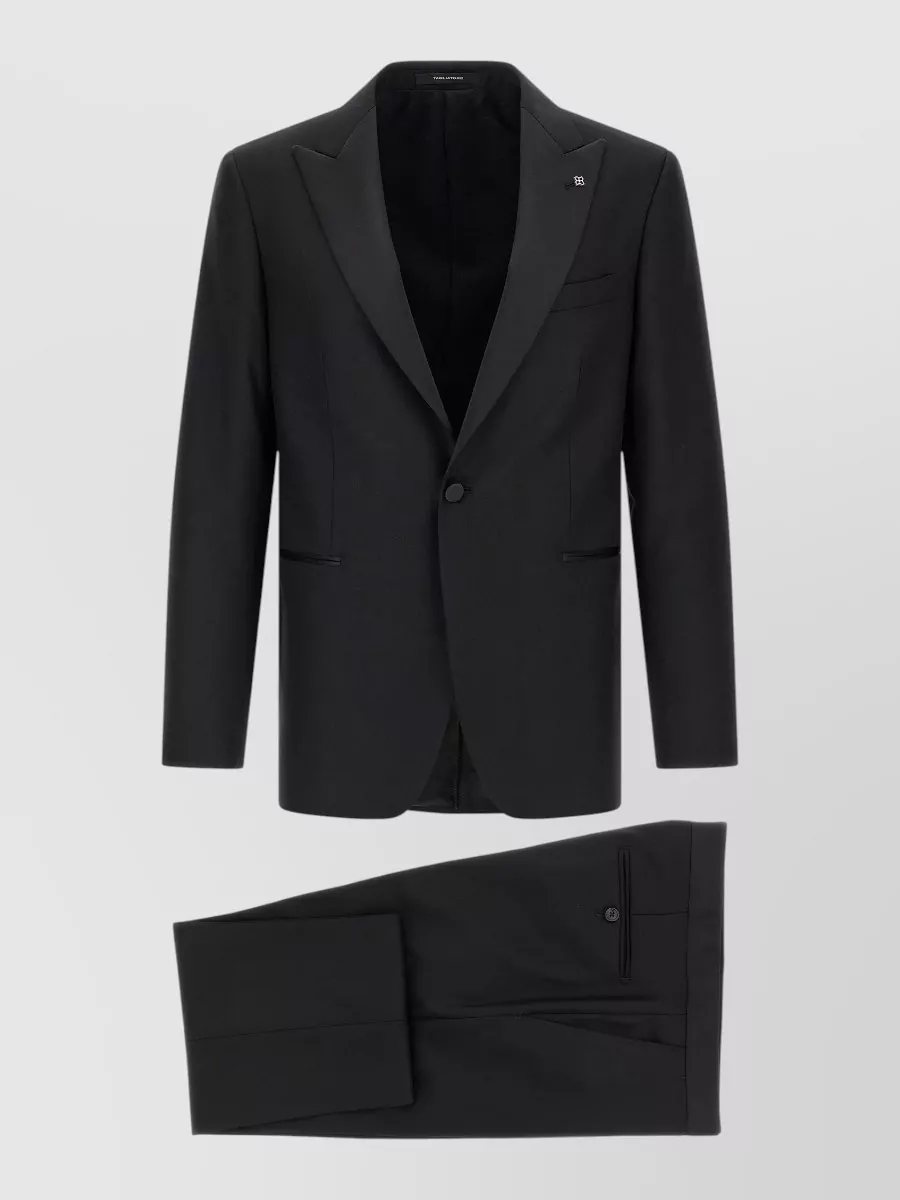 Tagliatore virgin wool single breasted tuxedo suit