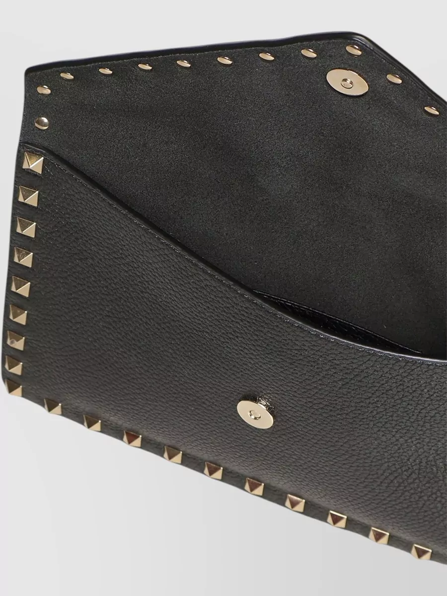 Valentino Garavani Rockstud Spike Leather Clutch Bag