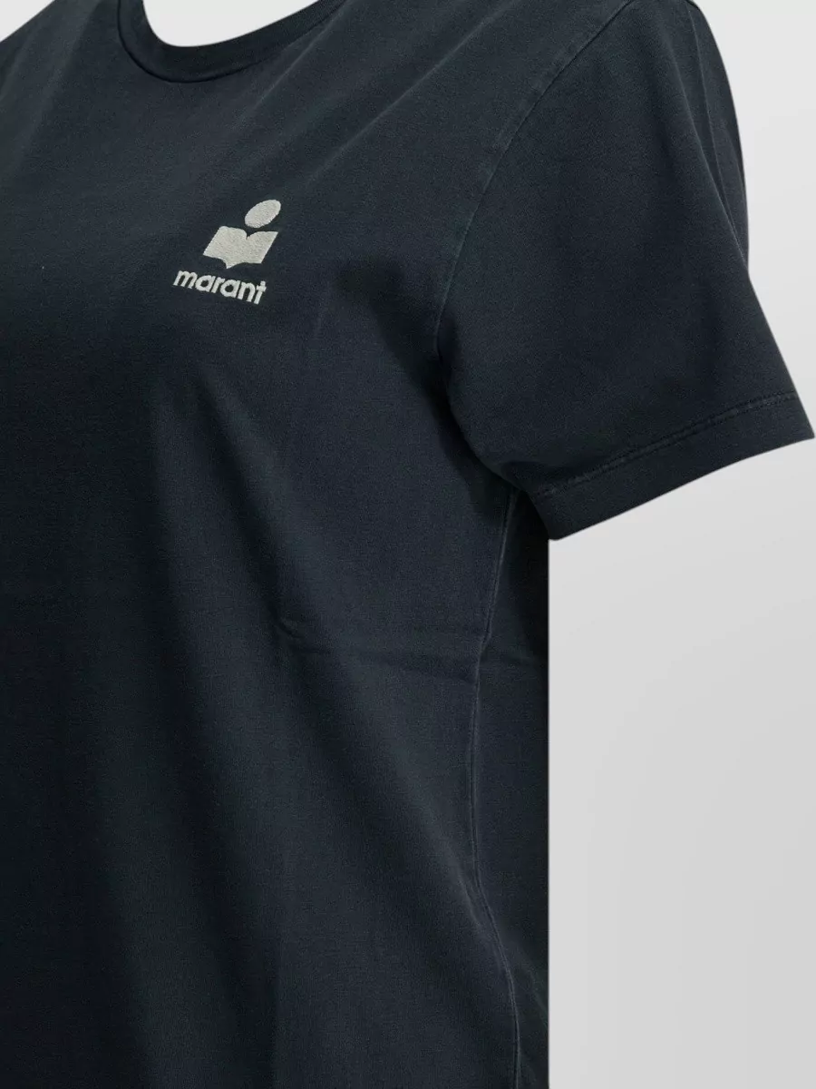 Isabel Marant Etoile Short Sleeve Crew Neck Straight Hem Top