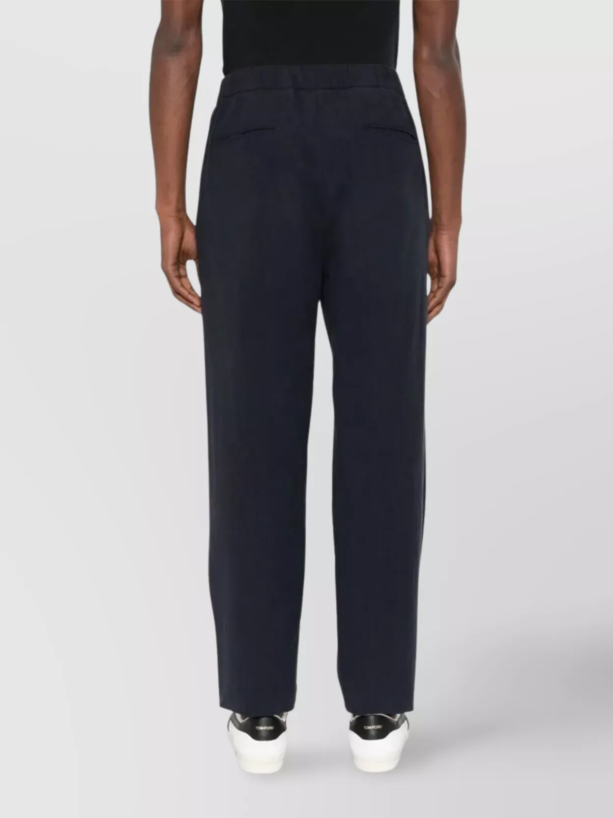 Giorgio Armani Pleat-Detailing Straight Leg Linen Trousers