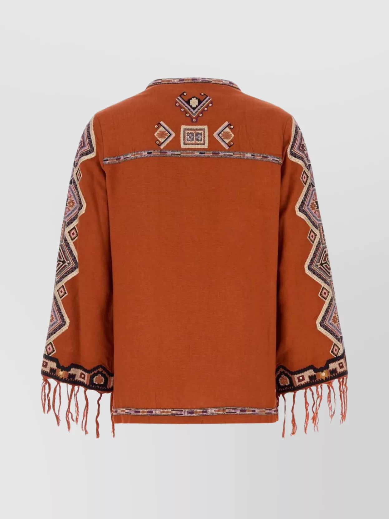 Isabel Marant Silk Blouse Embroidered Geometric Pattern