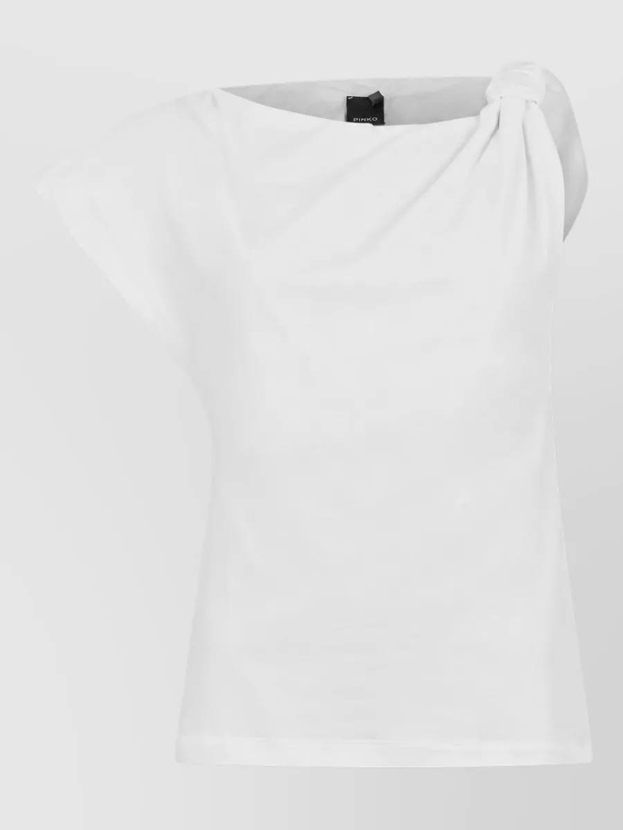 Pinko Asymmetric cotton short-sleeve t-shirt