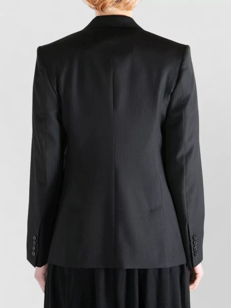 Givenchy Single Breasted Blazer Nylon Silk Blend In Black