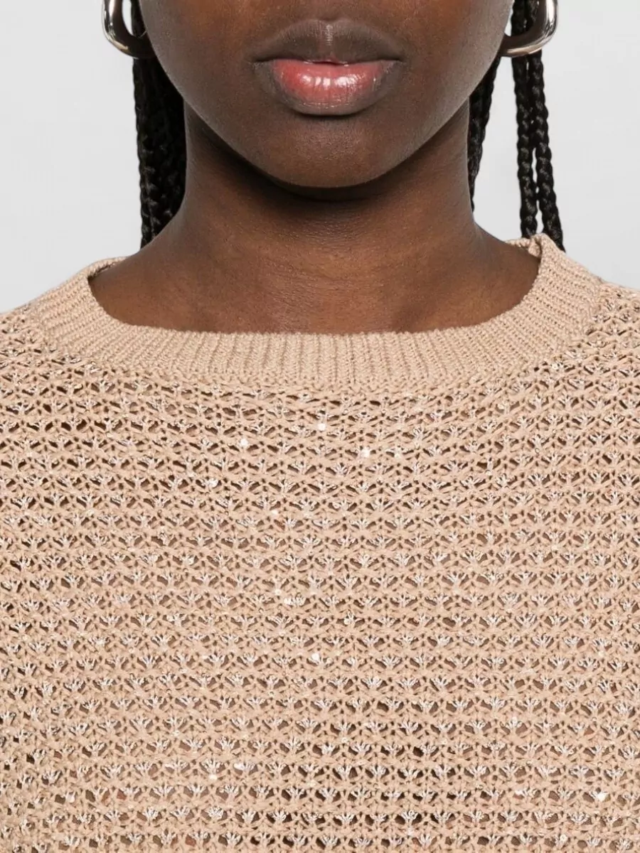 Fabiana Filippi Knitwear Crew Neck Long Sleeve Sweater