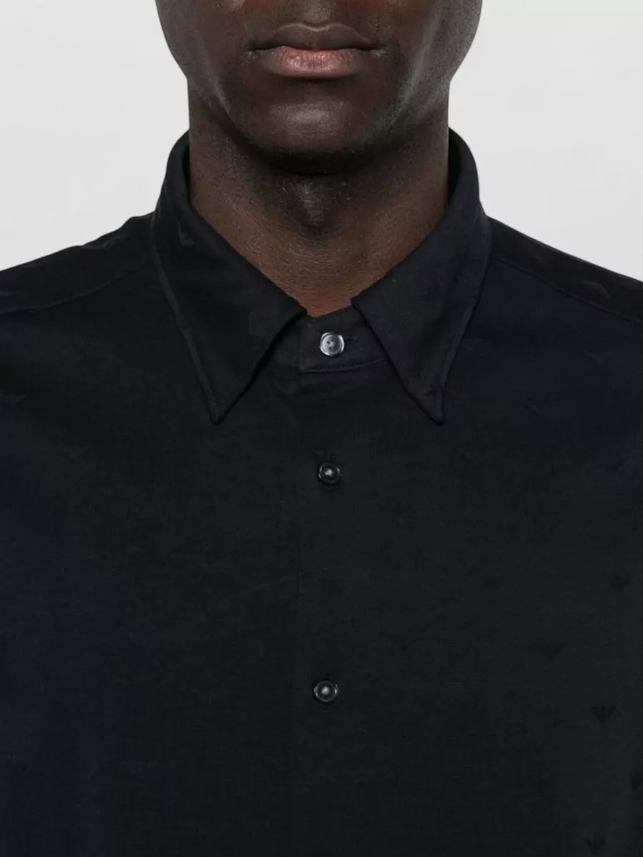 Emporio Armani Logo Shirt Button Down Collar
