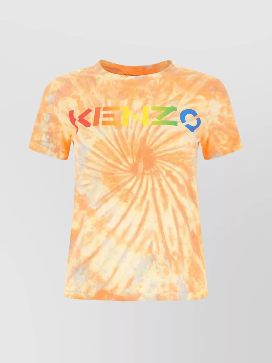 Shop Kenzo Cotton Crew Neck T-shirt With Tie-dye Print