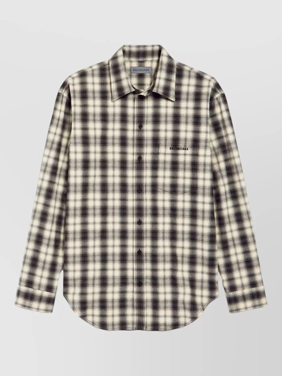 Balenciaga checked cotton flannel regular-fit shirt