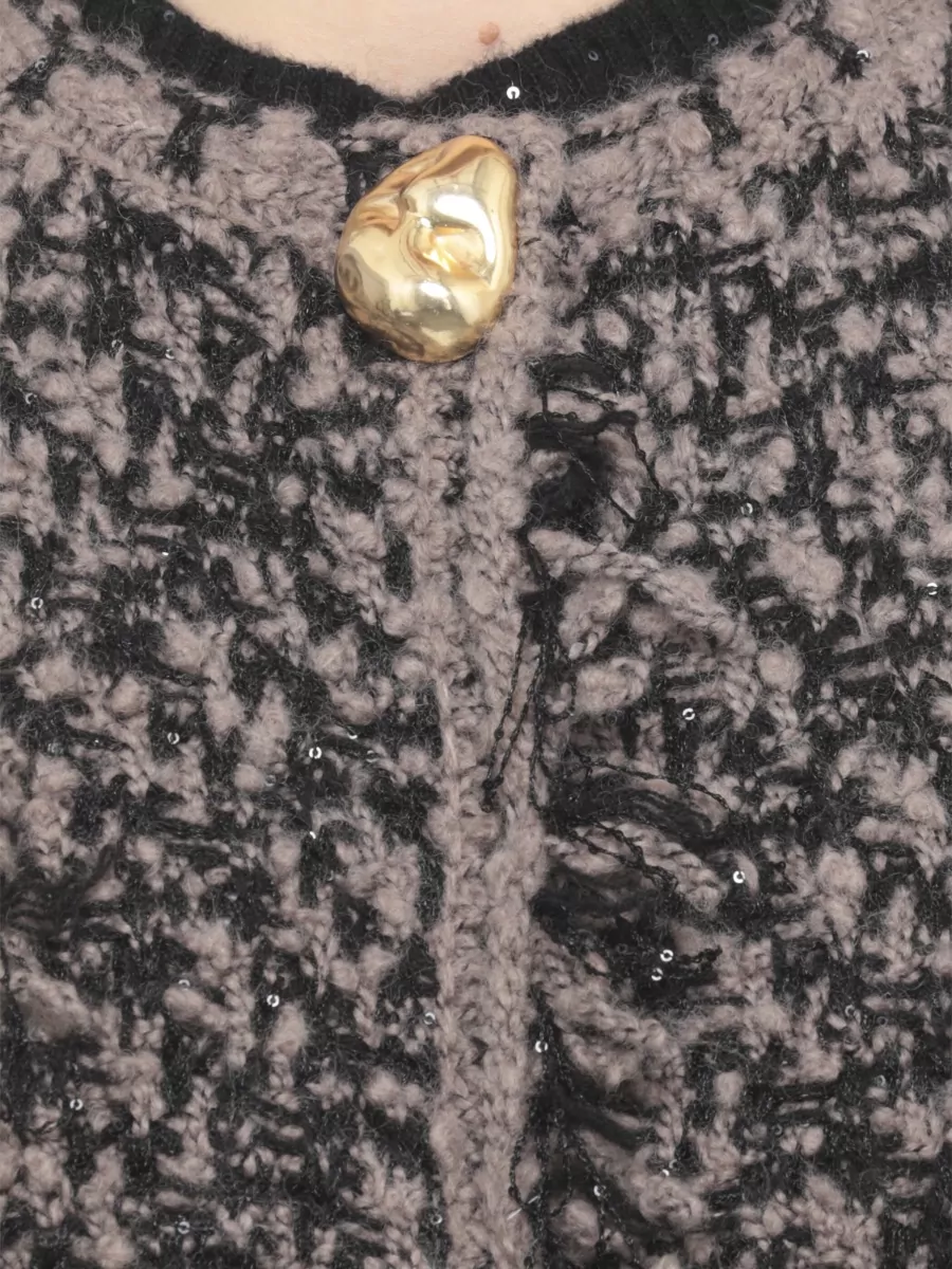 Fabiana Filippi Sequined Mid-Length Women's Coat And Pockets