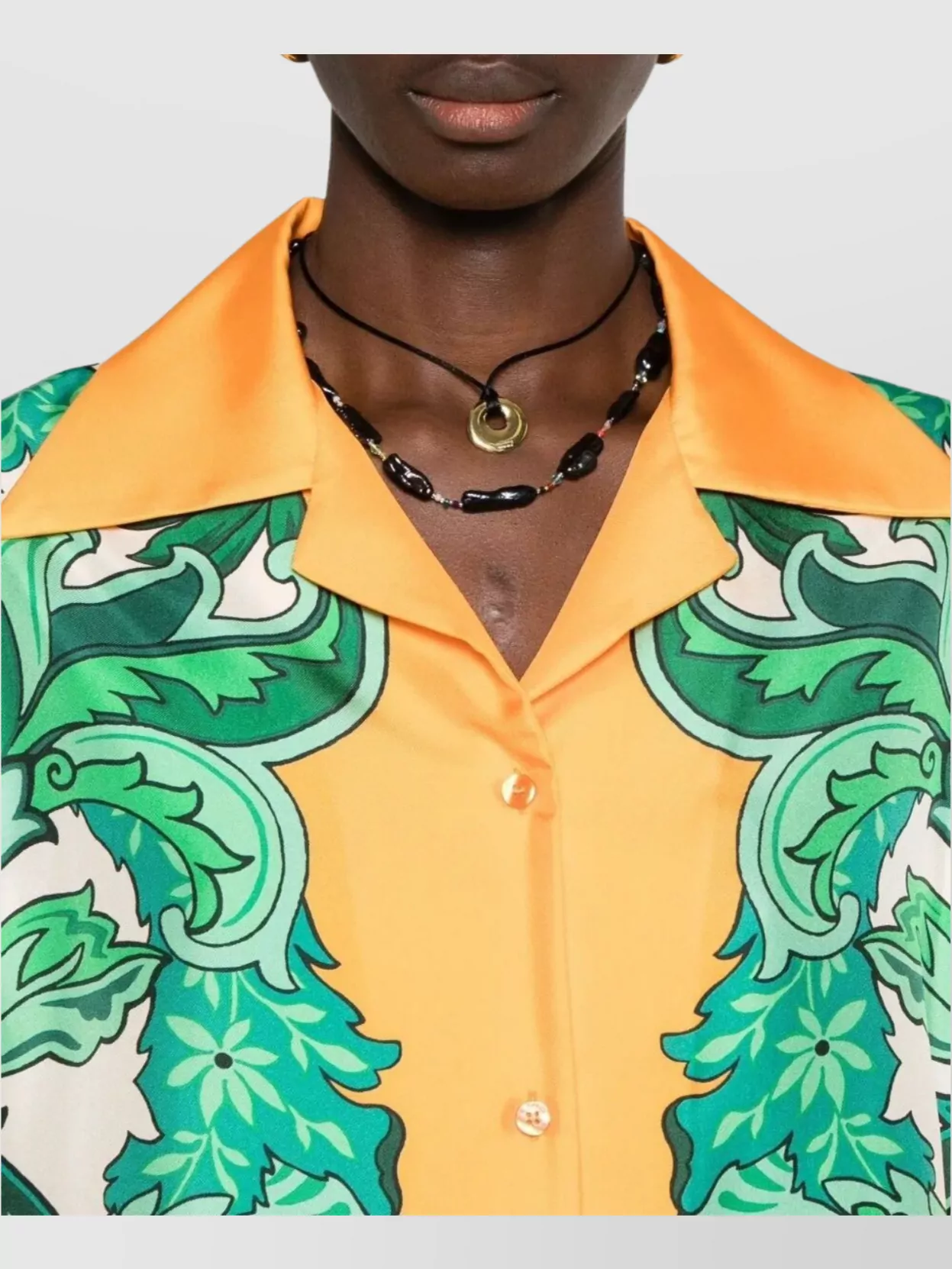 Etro Woman's Floral Print Lapel Collar Tops