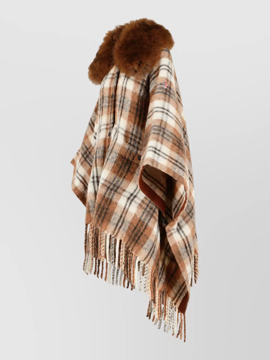 Moncler Grenoble Mohair Alpaca Wool-Blend Cape