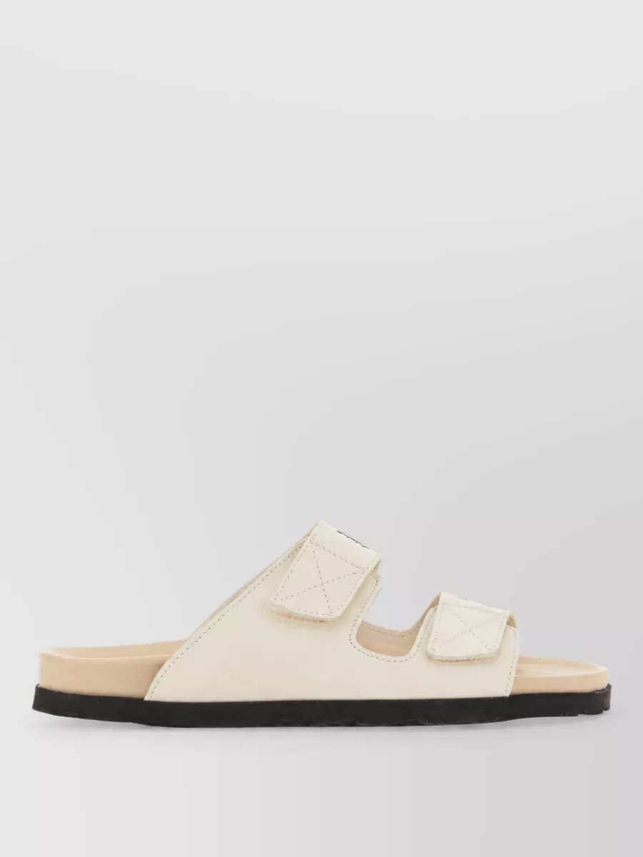 Palm Angels leather logo slides