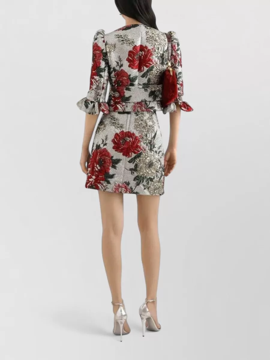 Dolce&Gabbana Floral-Jacquard Mini Skirt