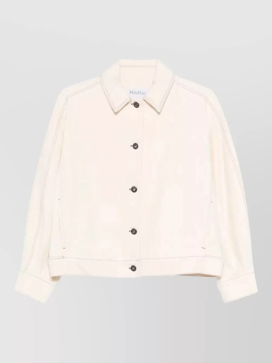 Max Mara denim single breasted jacket