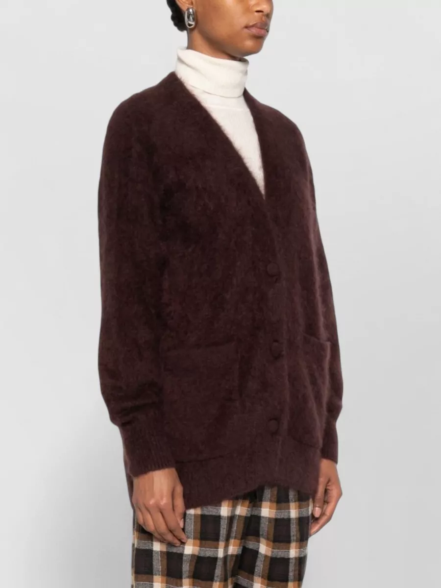 Forte Forte Cashmere V-Neck Long-Sleeve Ribbed Cardigan