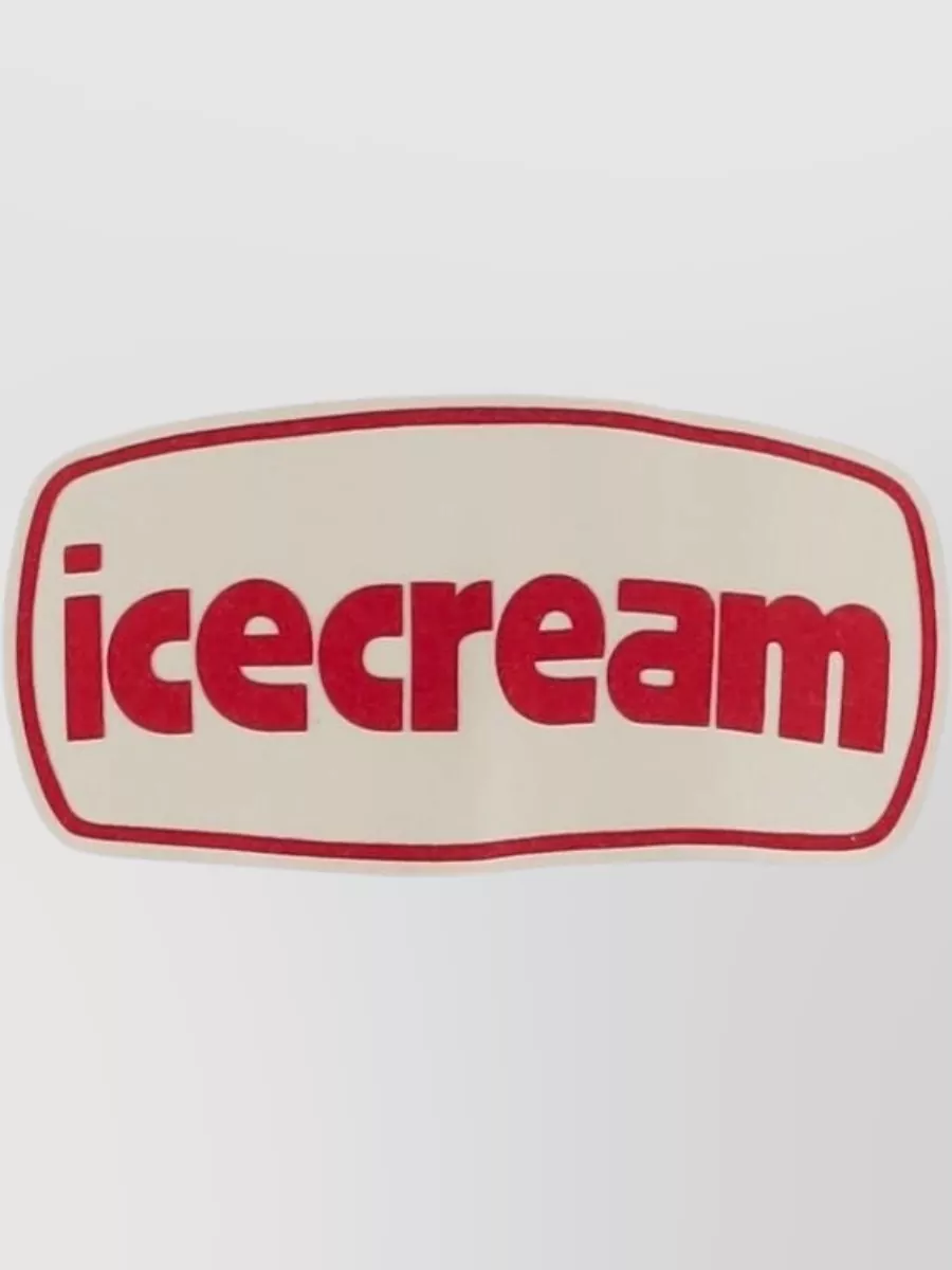 Icecream Cotton V-Neck Logo-Print Short-Sleeve T-Shirt