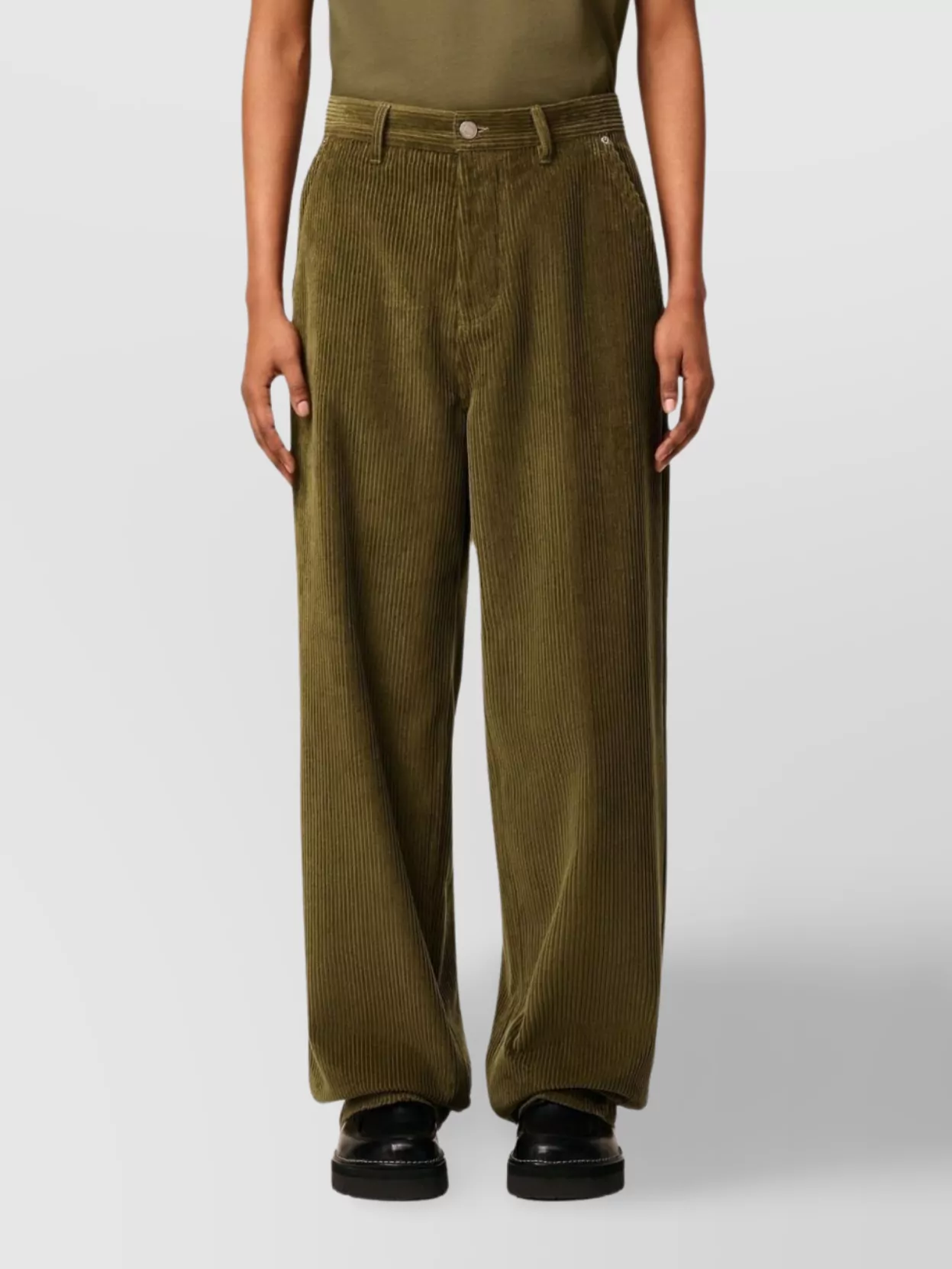 Ami Alexandre Mattiussi Ami Paris Bronze Corduroy Trousers Men In Multi