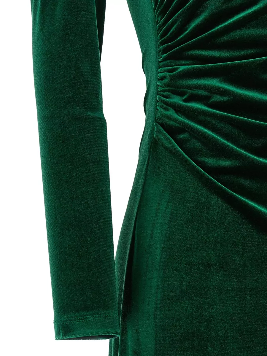 Lauren Ralph Lauren Velvet Asymmetric Long Sleeve Maxi Dress