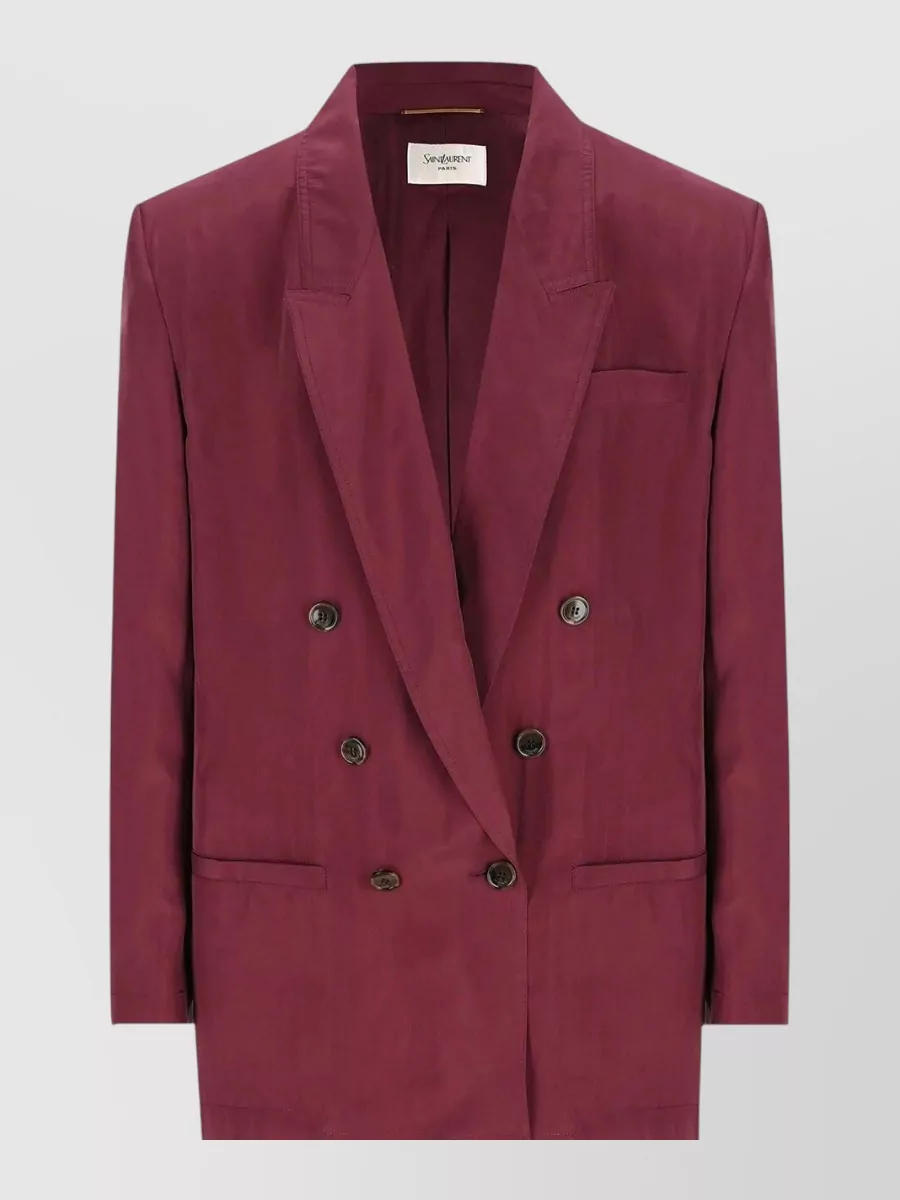 Saint Laurent Silk Double-Breasted Blazer