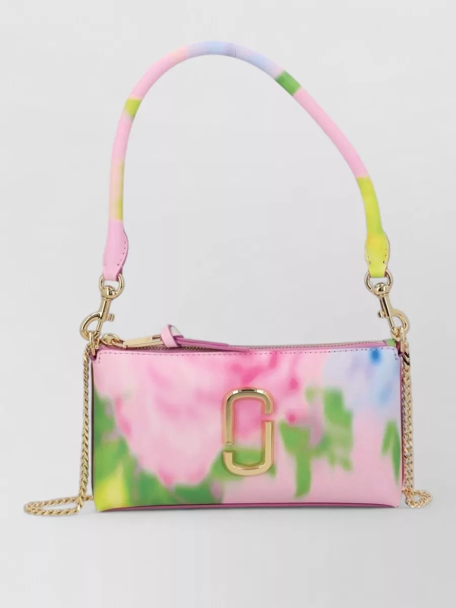Marc Jacobs The snapshot mini leather floral print shoulder bag