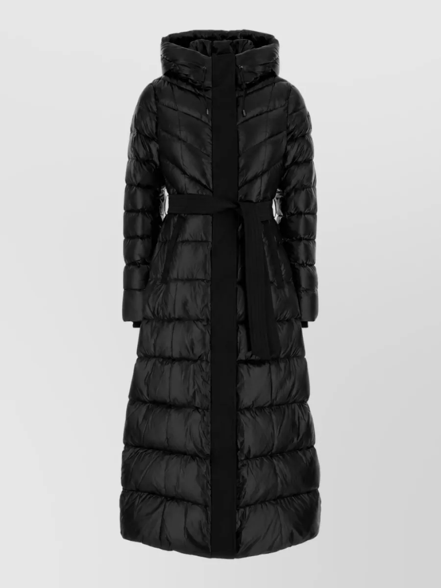 Mackage Calina long hooded nylon down jacket
