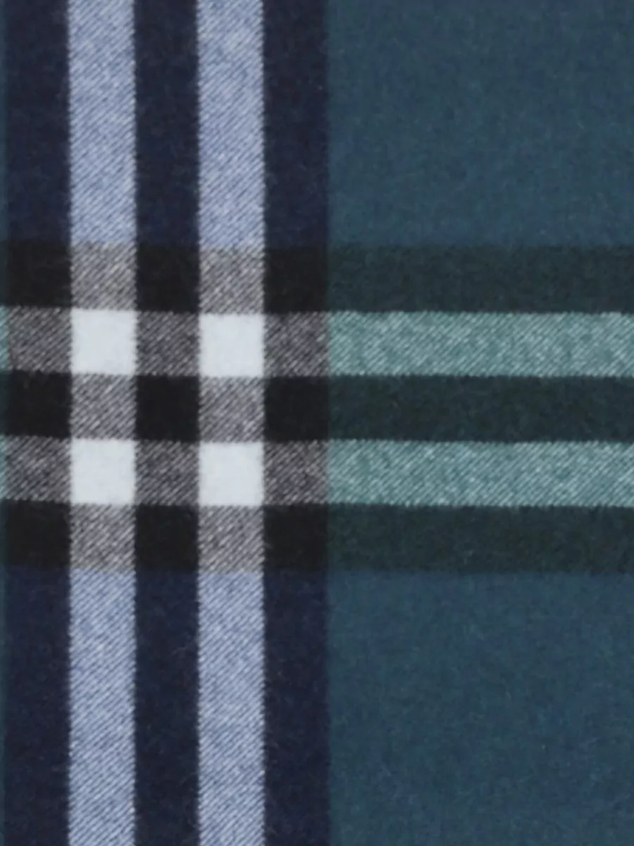 Burberry Checked Fringed Cashmere Scarf