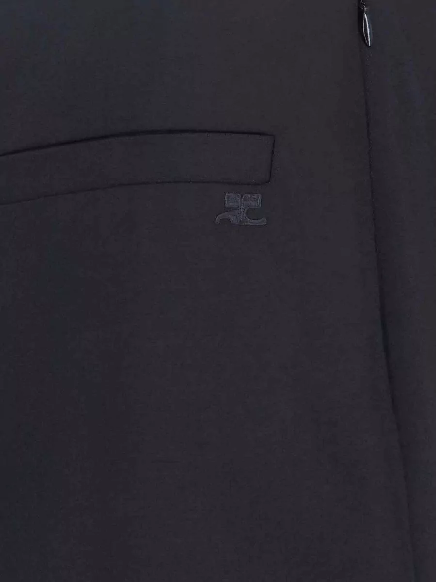 Courrèges Belt Loop Skirt Midi Knee Length Front Slit