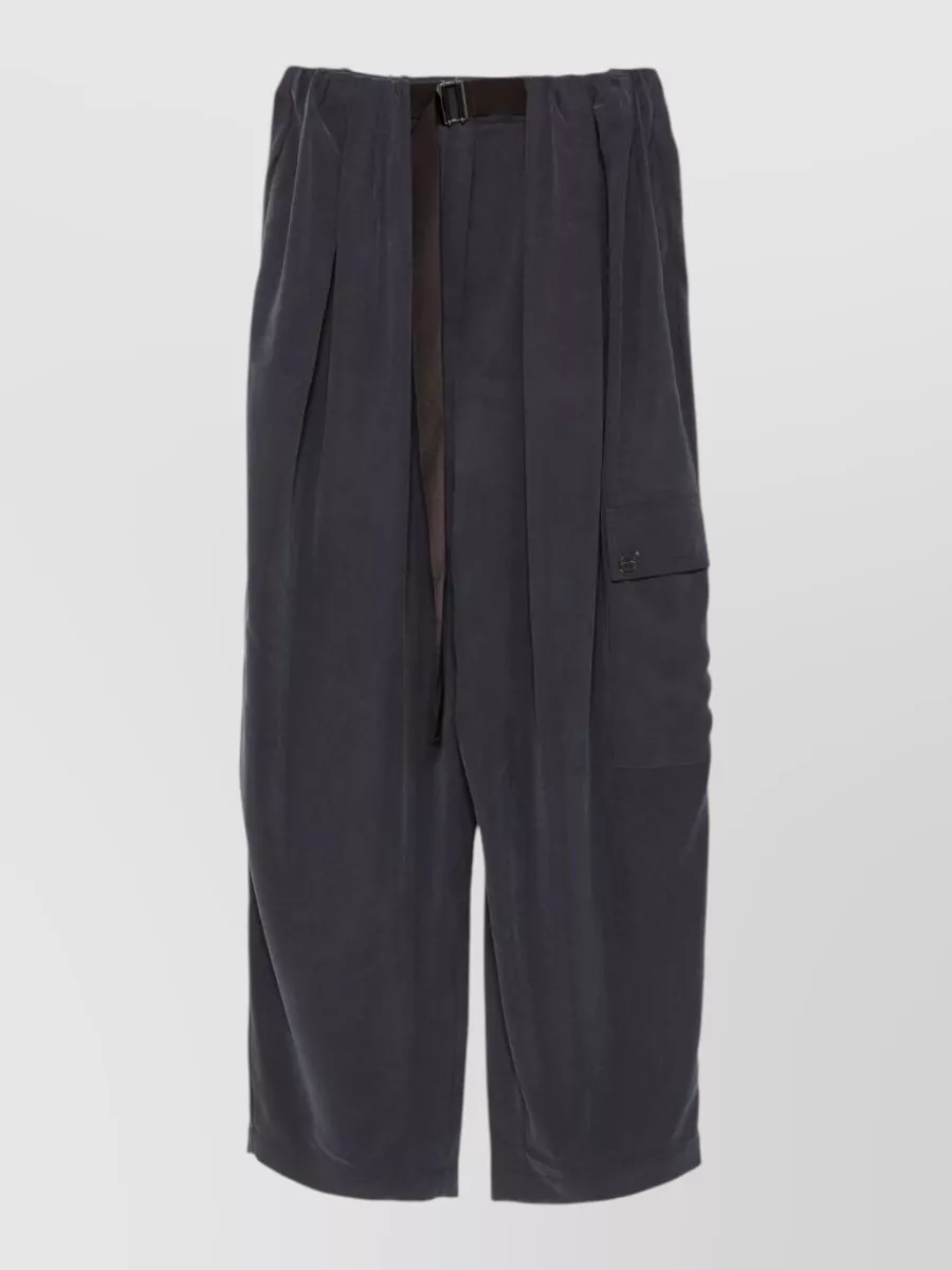 Alysi Pleated Wide Leg Cropped Trousers
