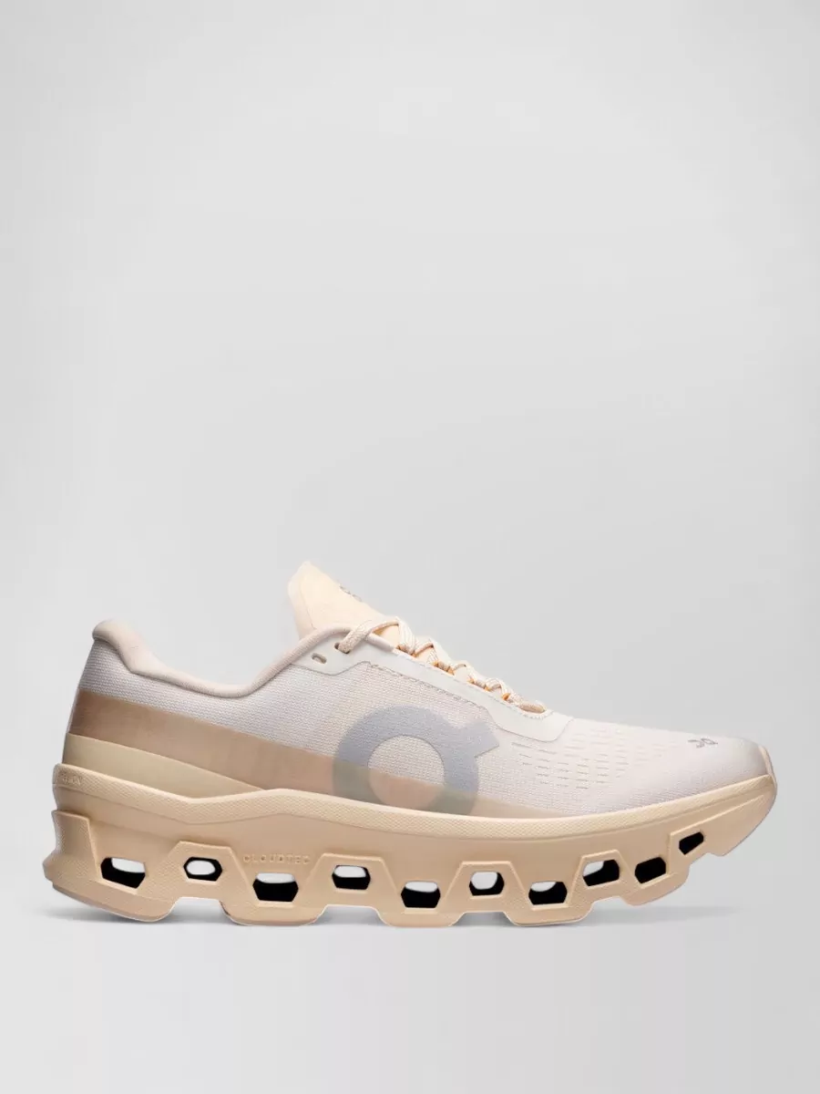 On Cloudmonster Mesh Upper Rubber Outsole Sneakers