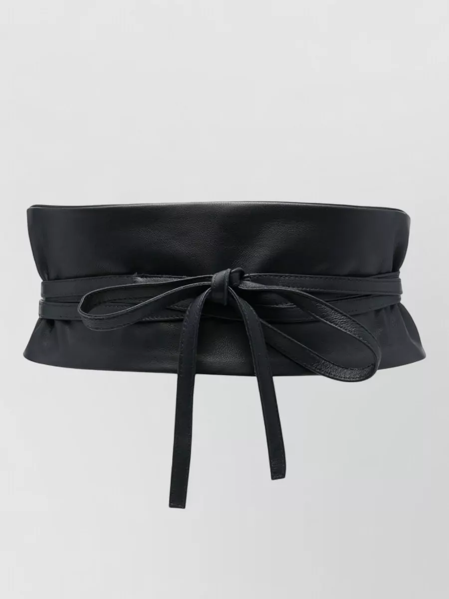 Furling By Giani Leather Paneled Self-Tie Belt