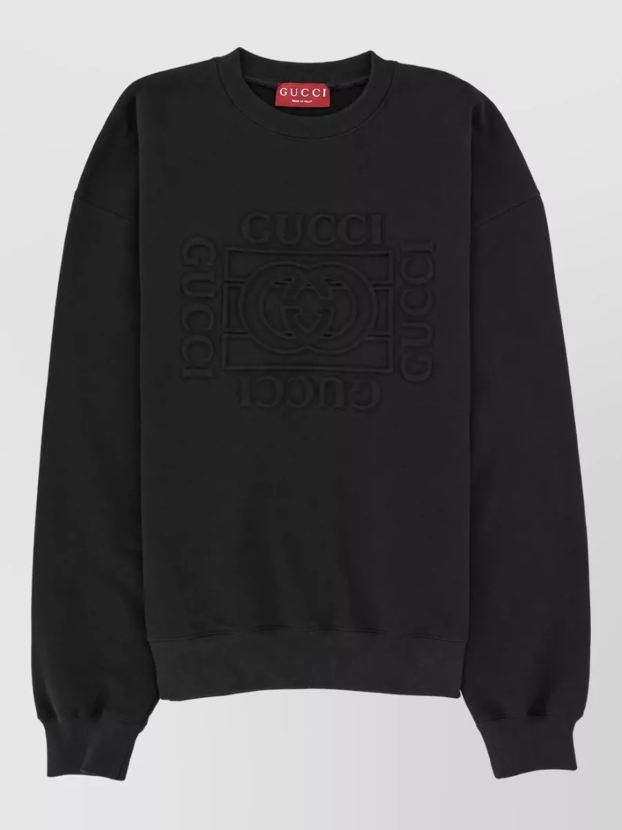 Gucci Logo Crew Neck Sweatshirt Long Sleeves